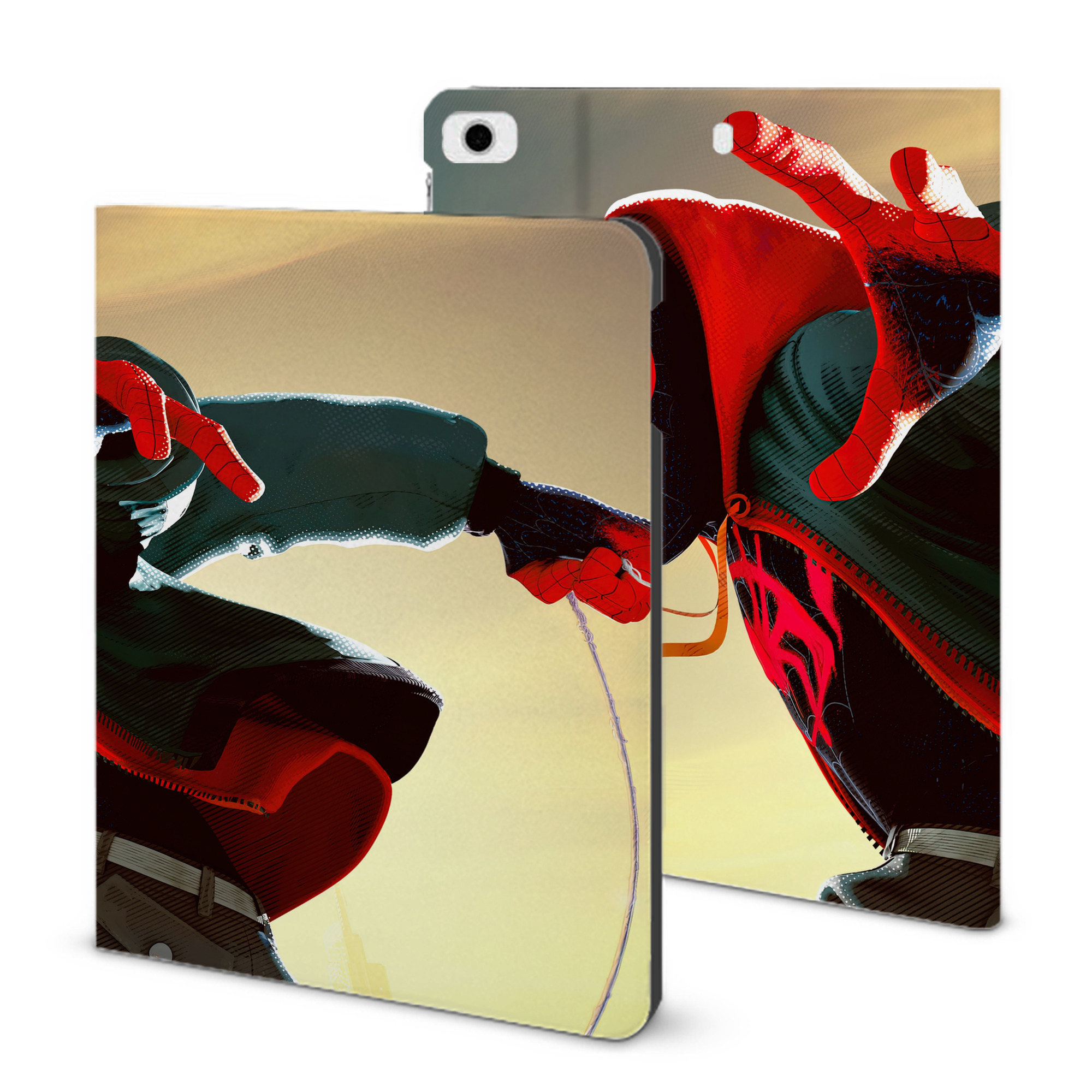 （画像用） Spider Man スパイダーマン IPad ケース ブック型 PUレザー TPU 耐衝撃 軽量 薄型 ペン収納なし 全面保護 IPad 各モデル対応